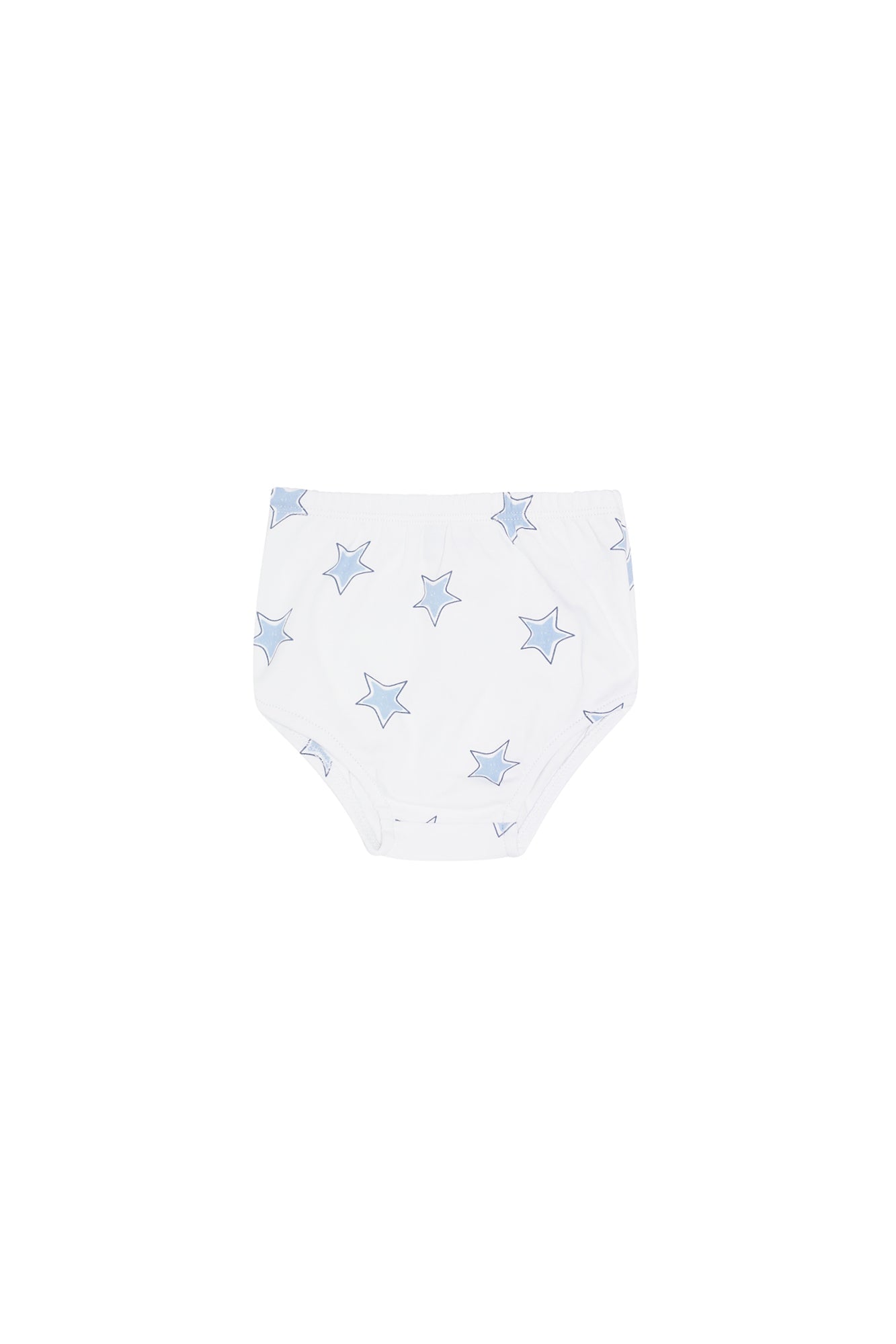 Image of Blue Stars Print Diaper Cover Set